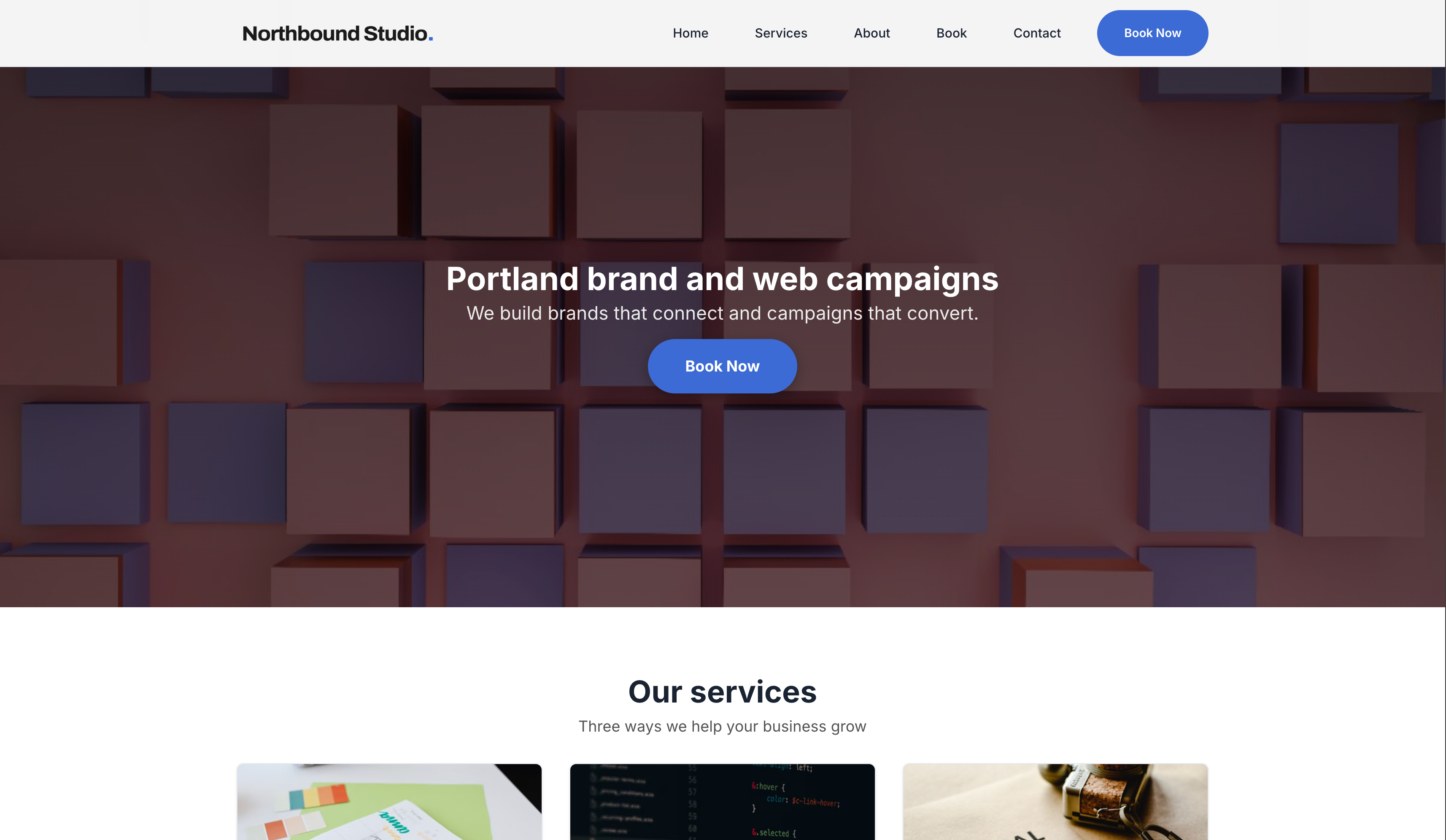Northbound Studio example website